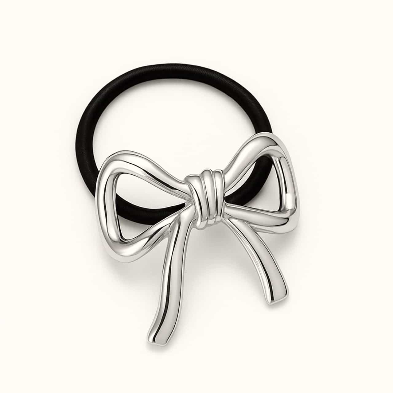 Fonta Bow Hair Elastic - Silver