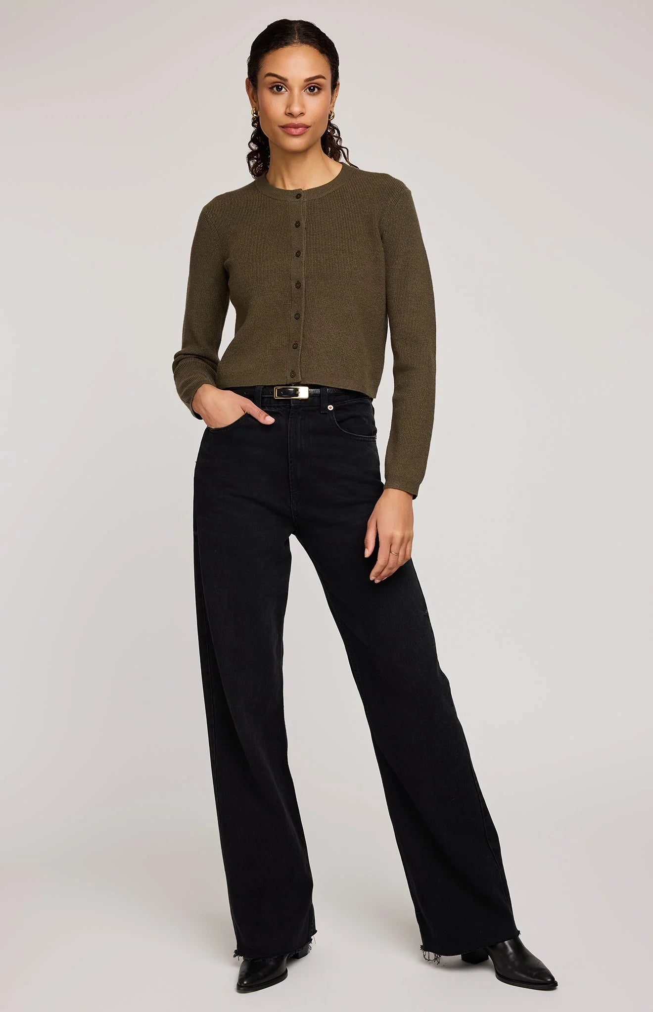 Mirabelle Knit Top - Olive