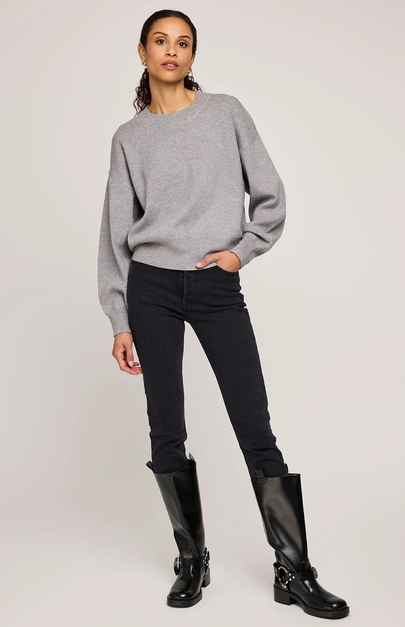 Alfie Crewneck Sweater - Heather Grey
