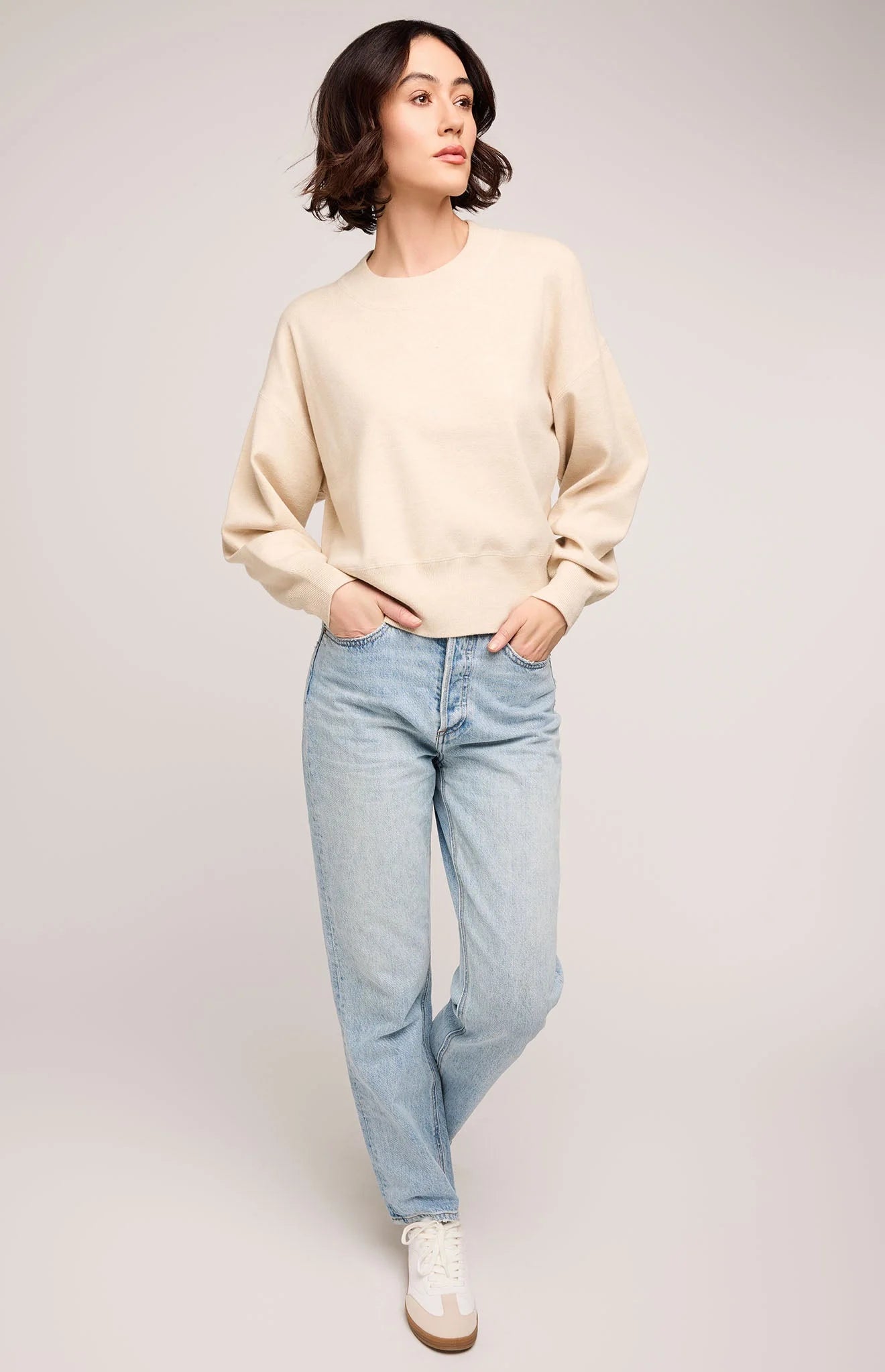Alfie Crewneck Sweater - Heather Oat