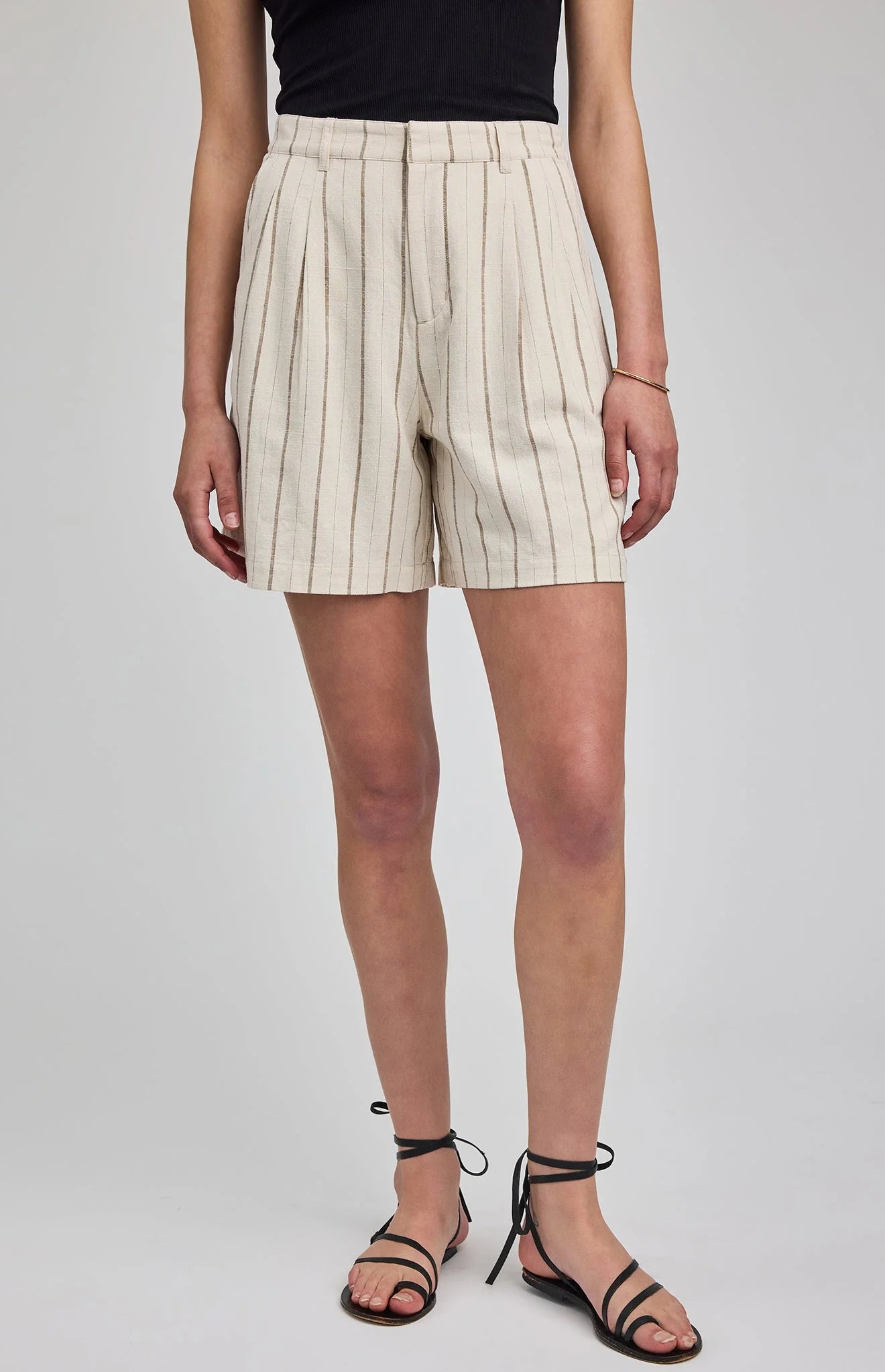 Alma Short - Linen Stipe