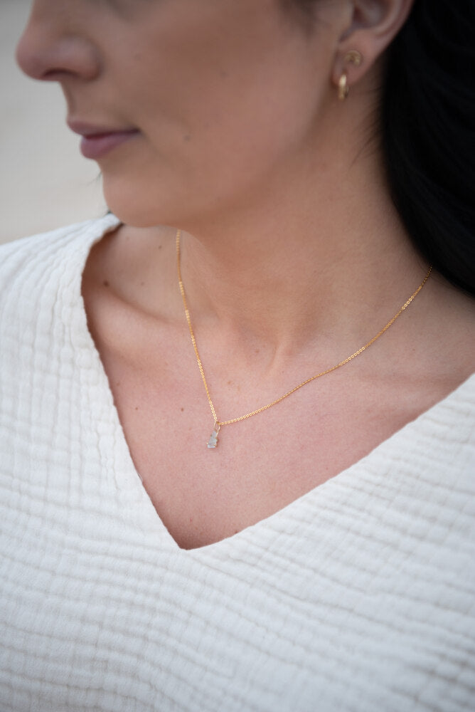 Gold Filled Beach Glass Necklace