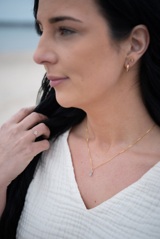 Gold Filled Beach Glass Necklace