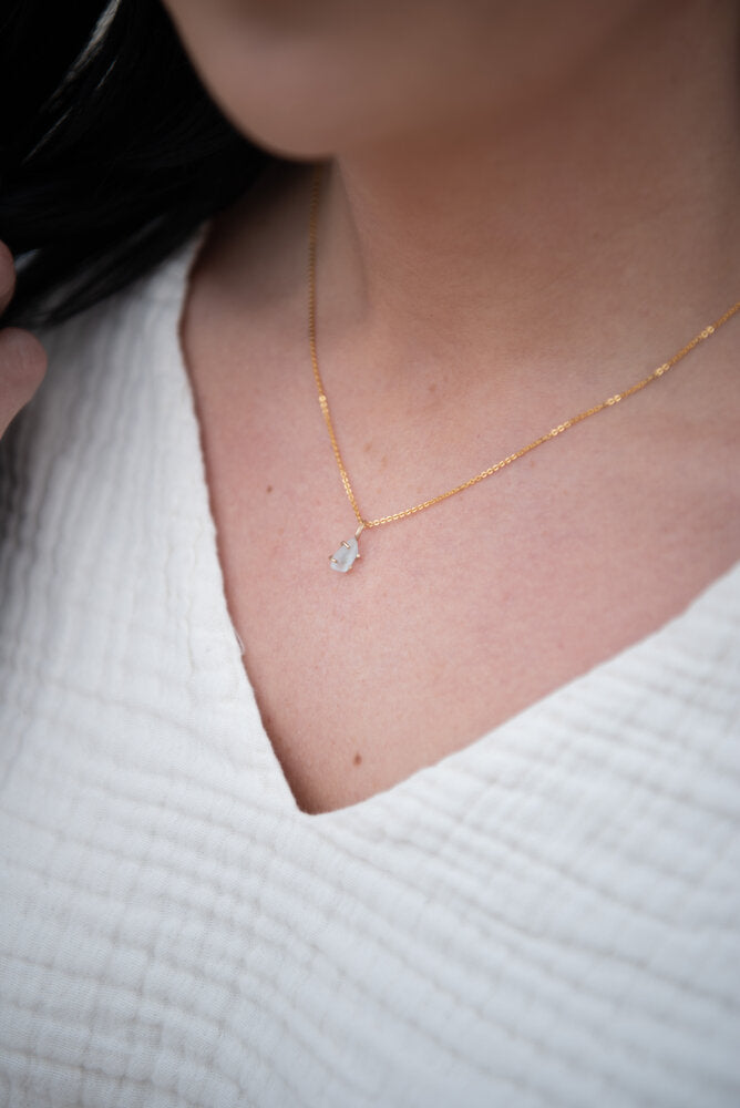 Gold Filled Beach Glass Necklace