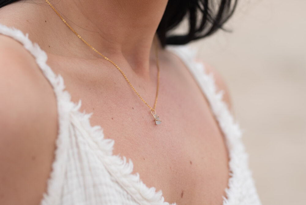 Gold Filled Beach Glass Necklace