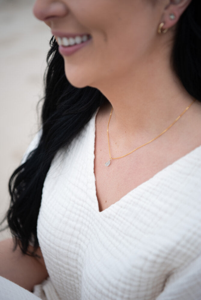 Gold Filled Beach Glass Necklace
