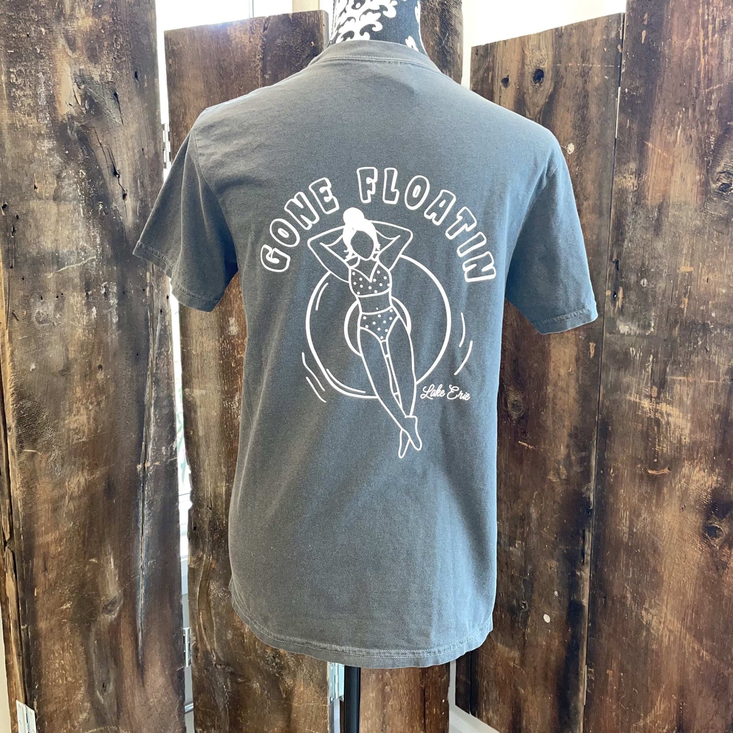Gone Floatin Tee - Washed Black