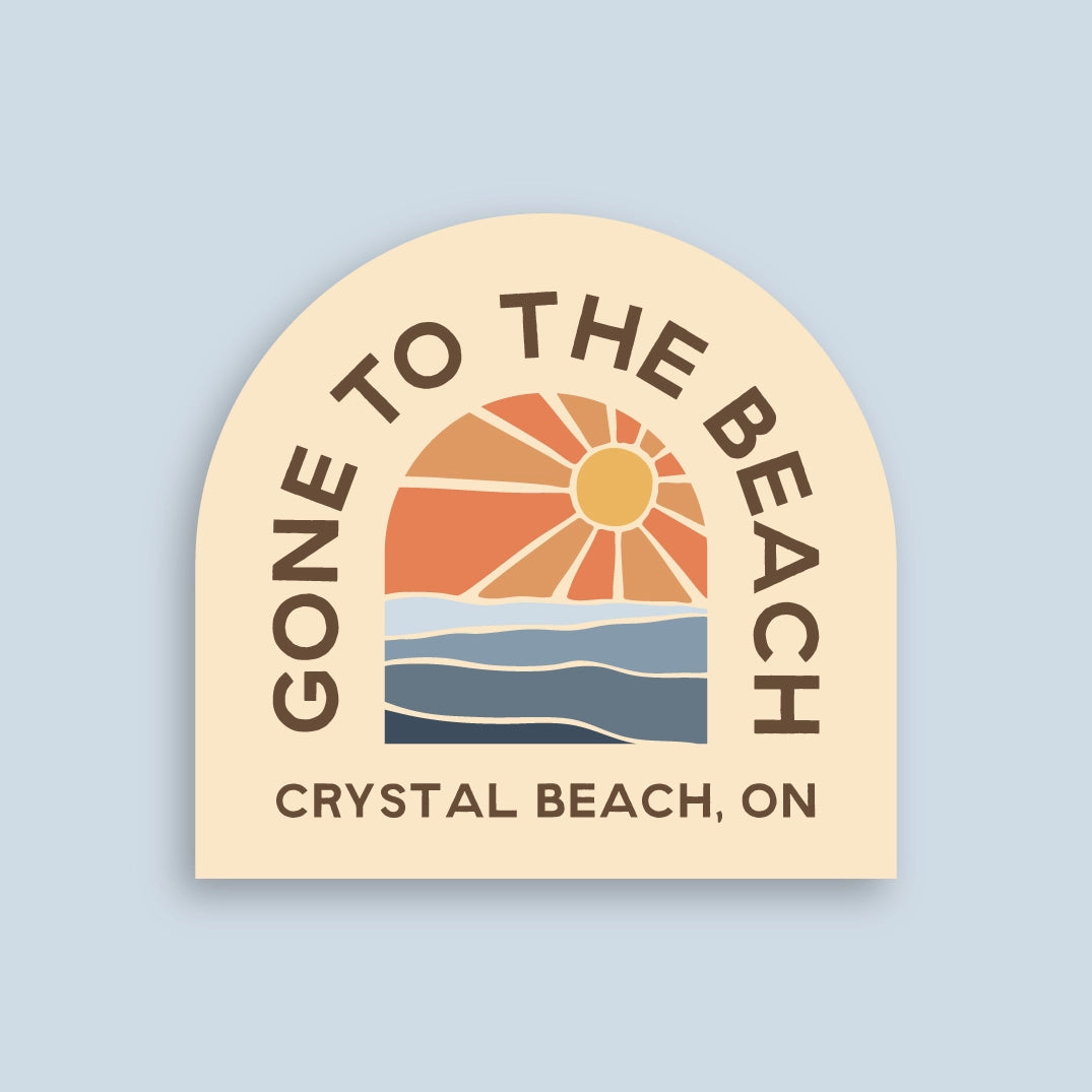 Gone to the Beach Crystal Beach Sticker