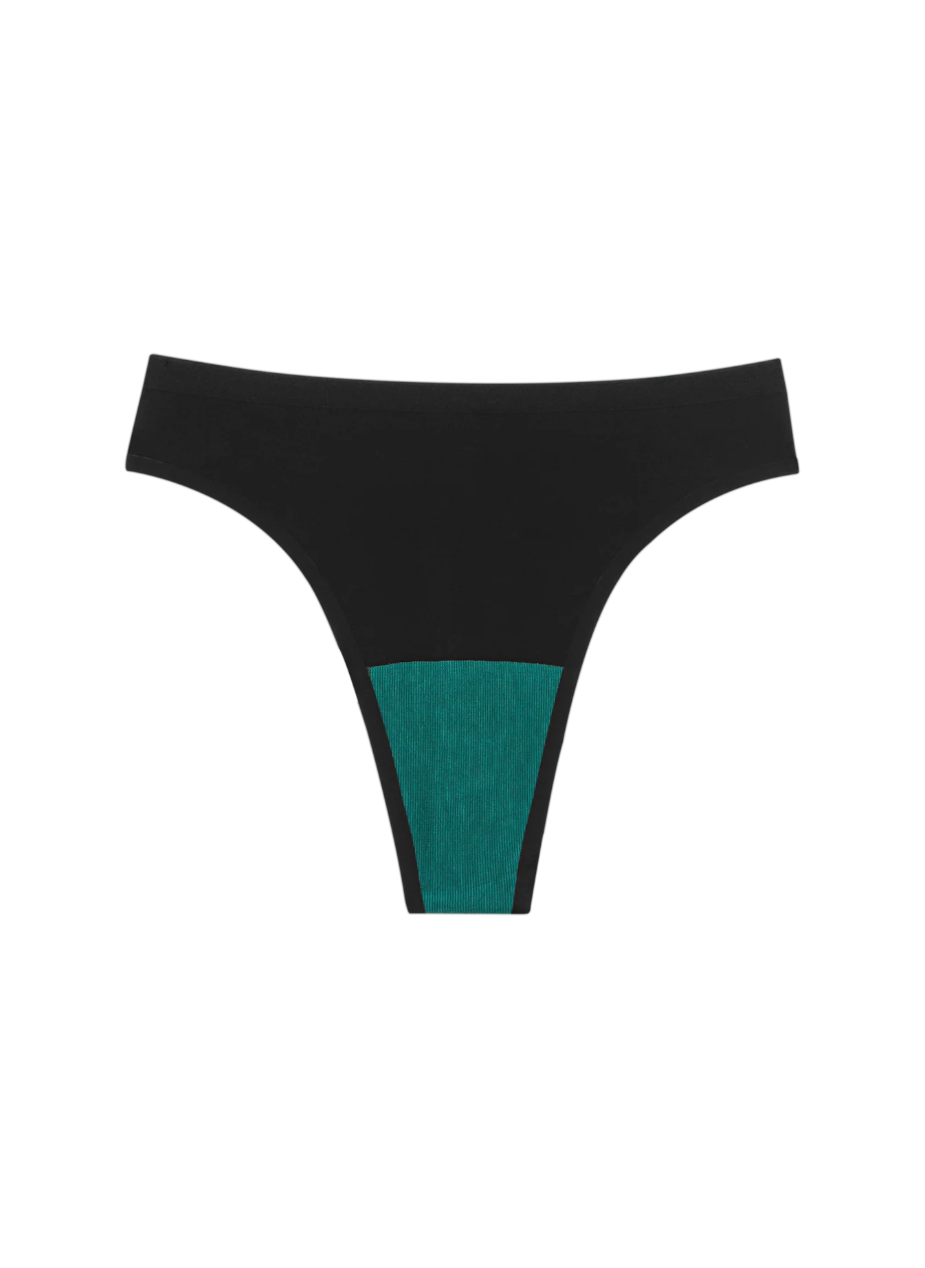 Seamless High Rise Thong - Black
