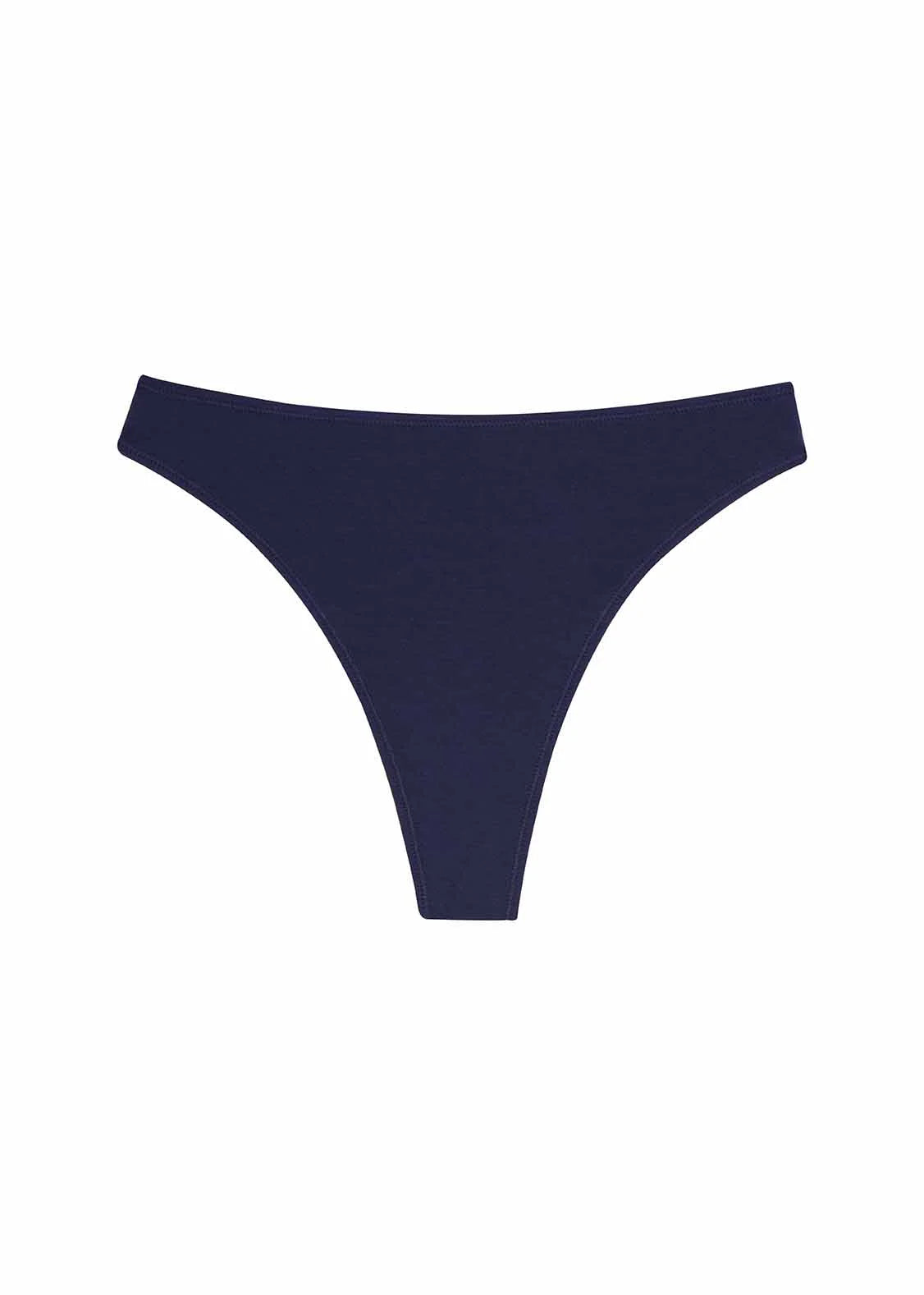 High Rise Thong Mineral Underwear - Navy