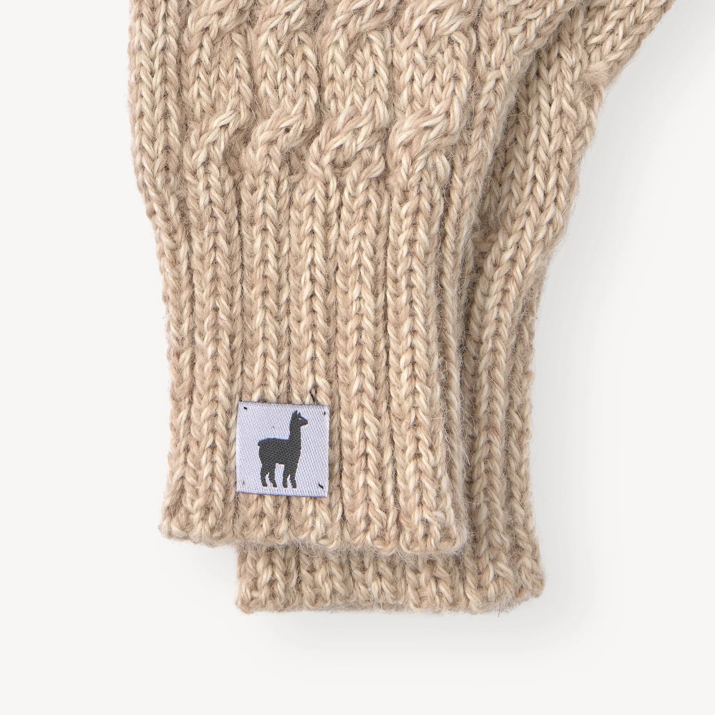 Hand-Knit Alpaca Gloves - Champagne