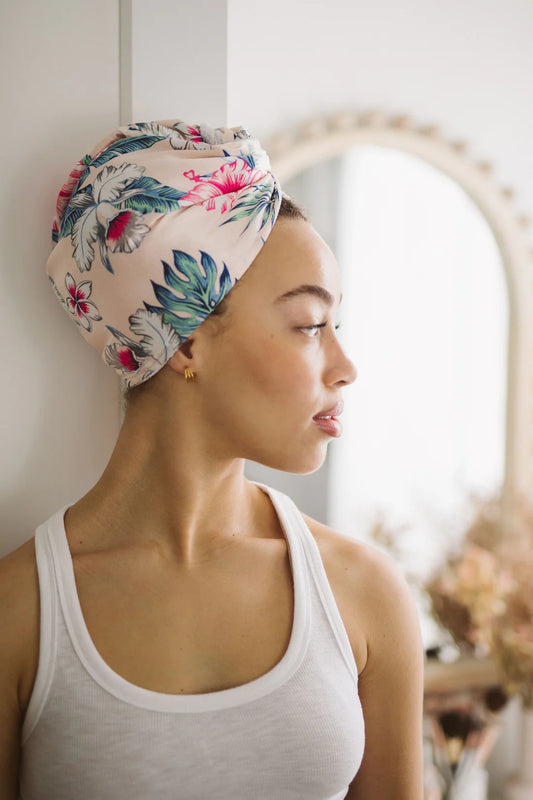 Heavenly Hair Towel - Pink Floral