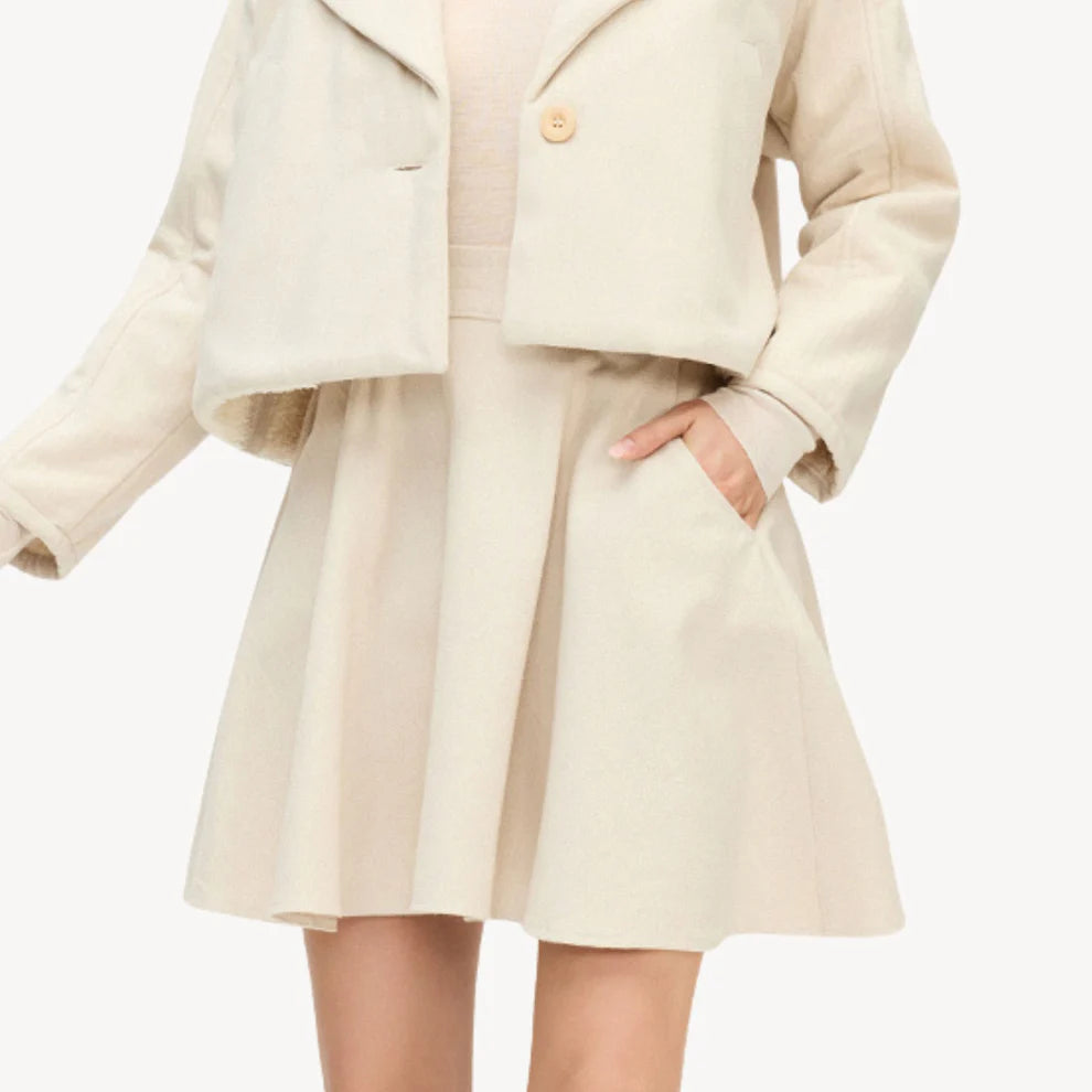 Herringbone Skirt - Cream