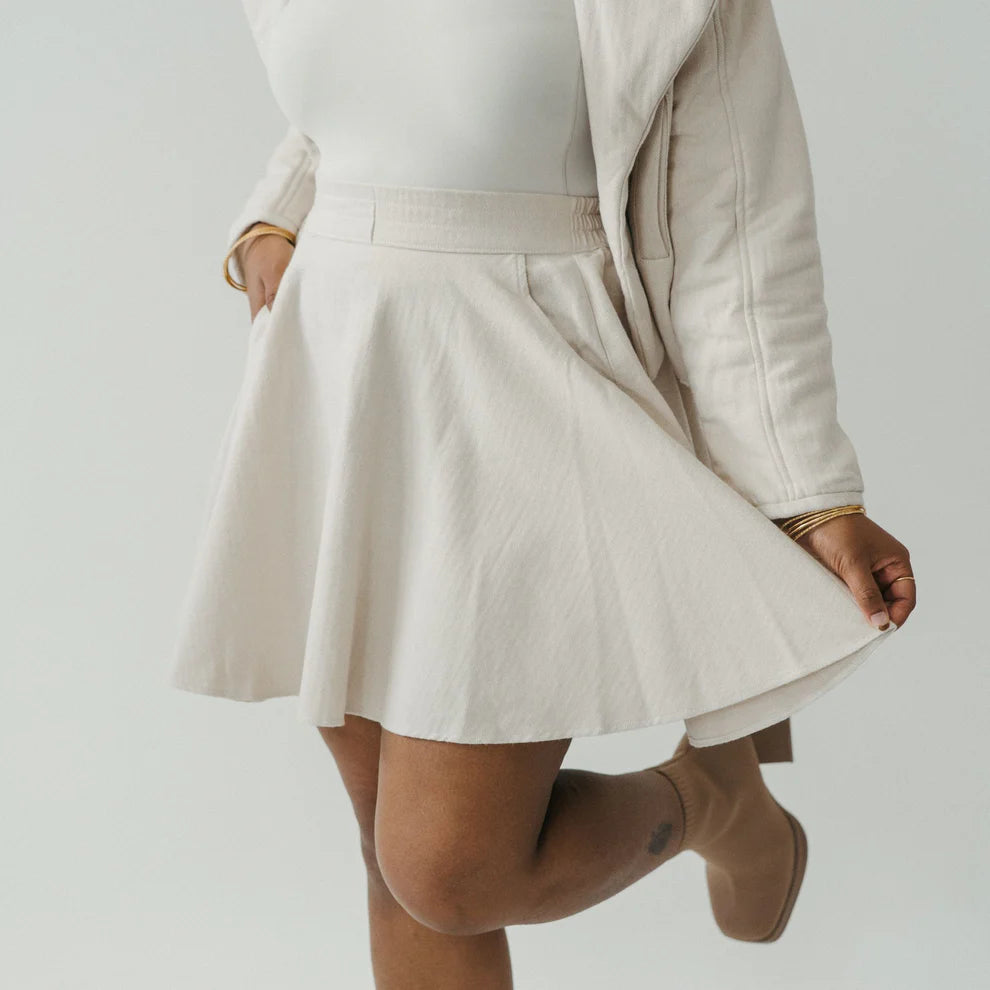 Herringbone Skirt - Cream