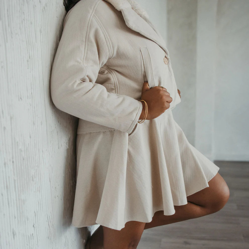 Herringbone Skirt - Cream