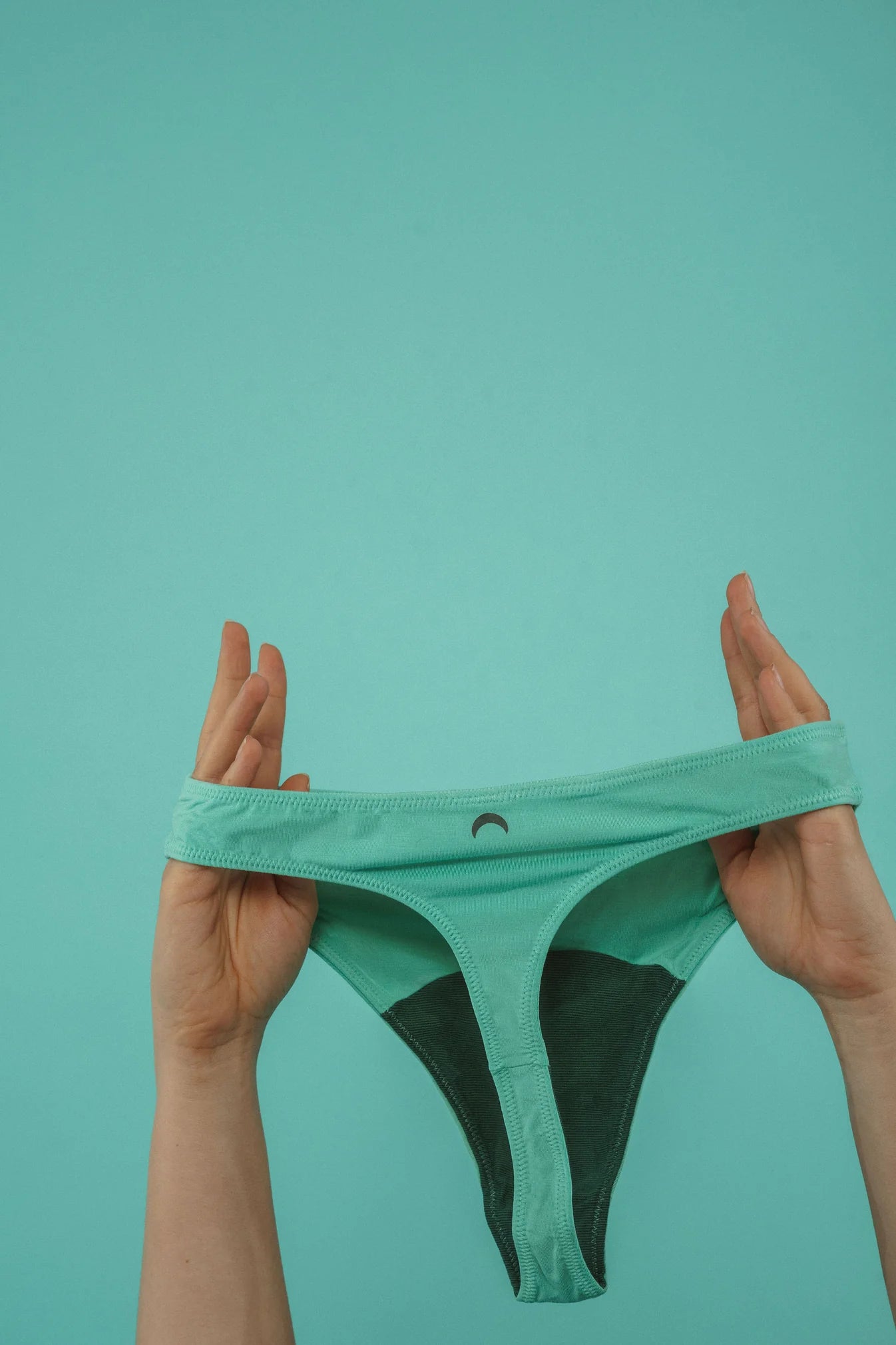 High Rise Thong Mineral Underwear - Blue Crush
