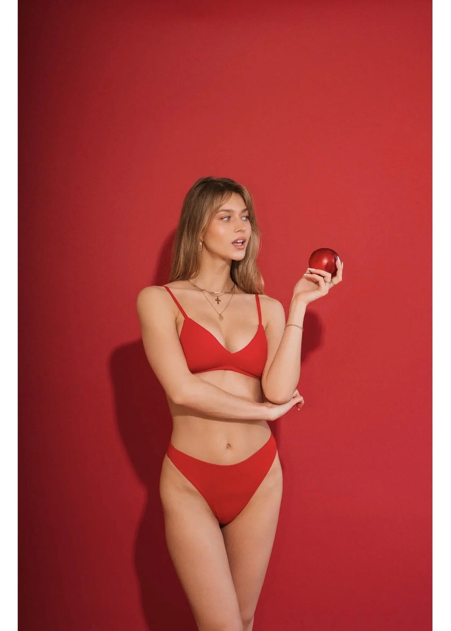 High Rise Thong Mineral Underwear - Red