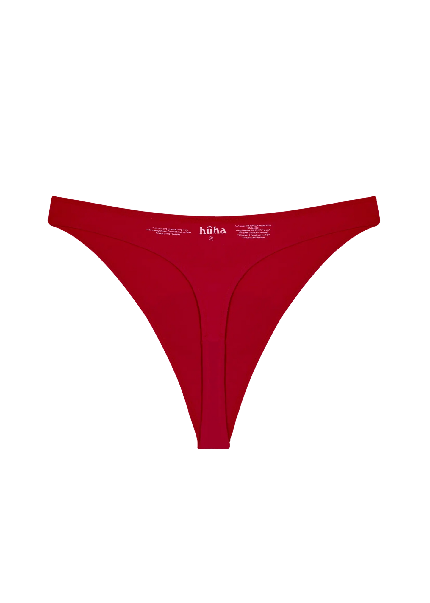 High Rise Thong Mineral Underwear - Red