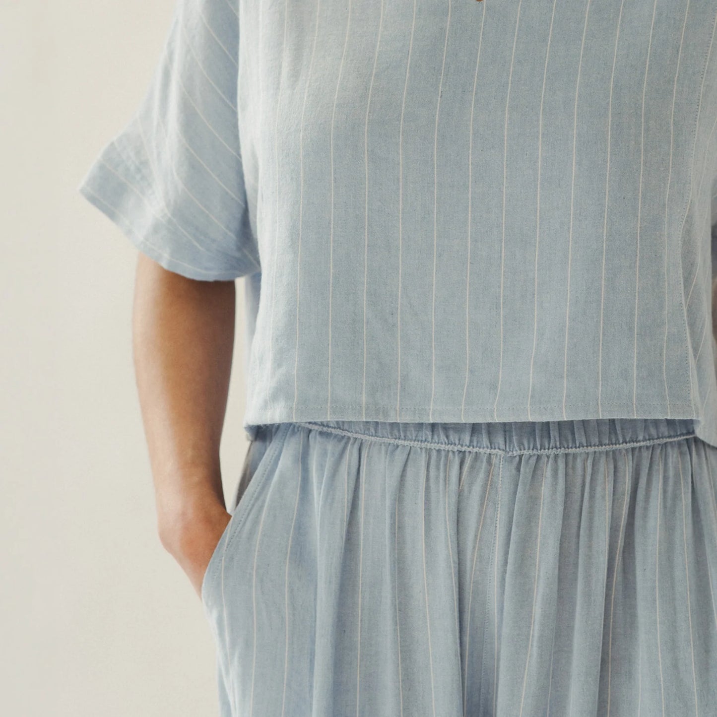 Blue Blend Palazzo Pants - One- Sized