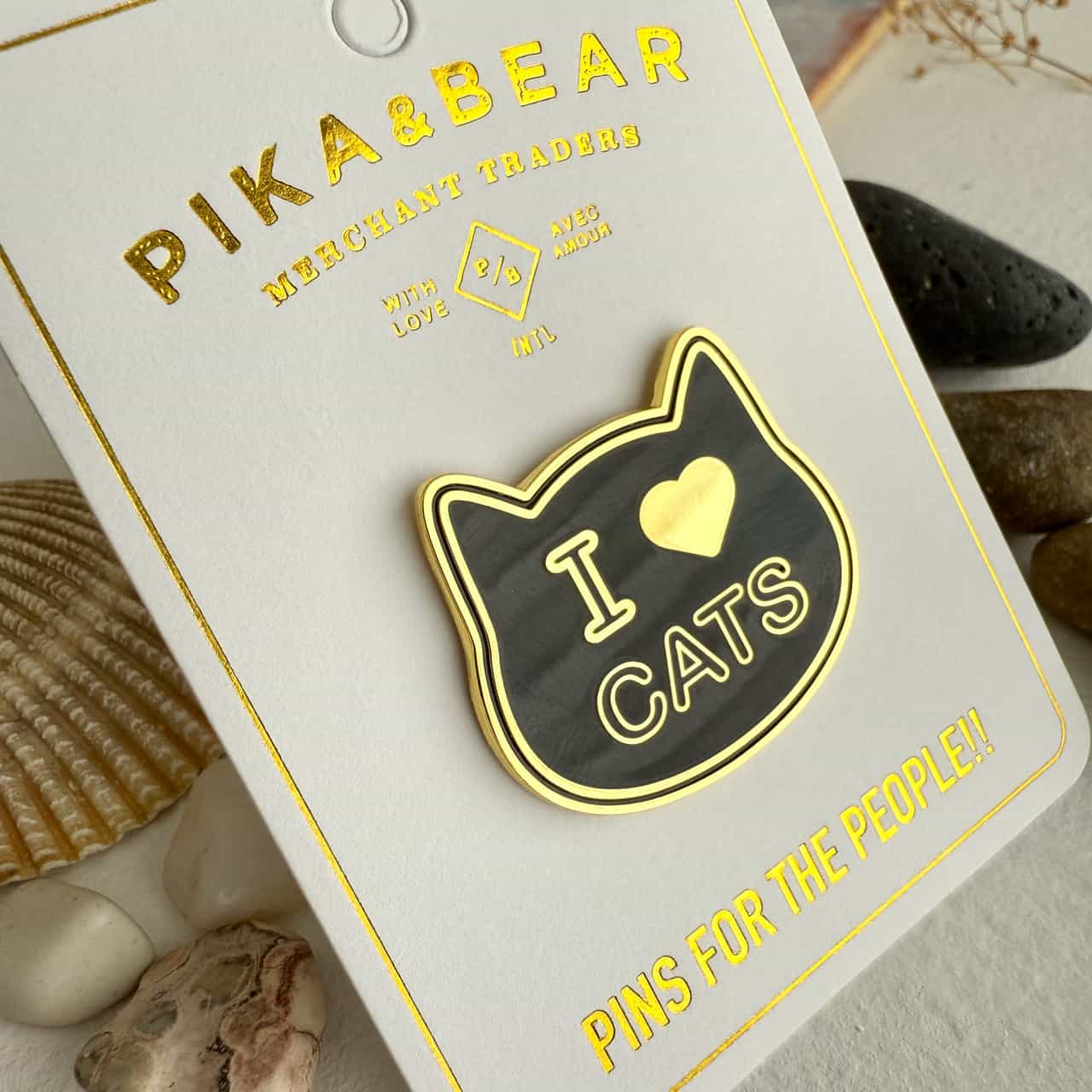 I Love Cats Lapel Pin
