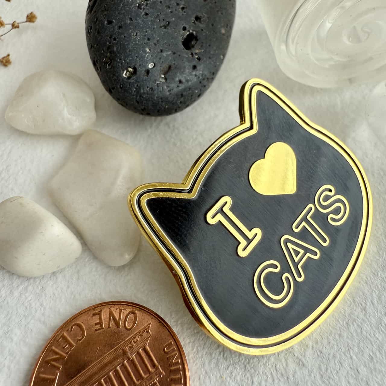 I Love Cats Lapel Pin