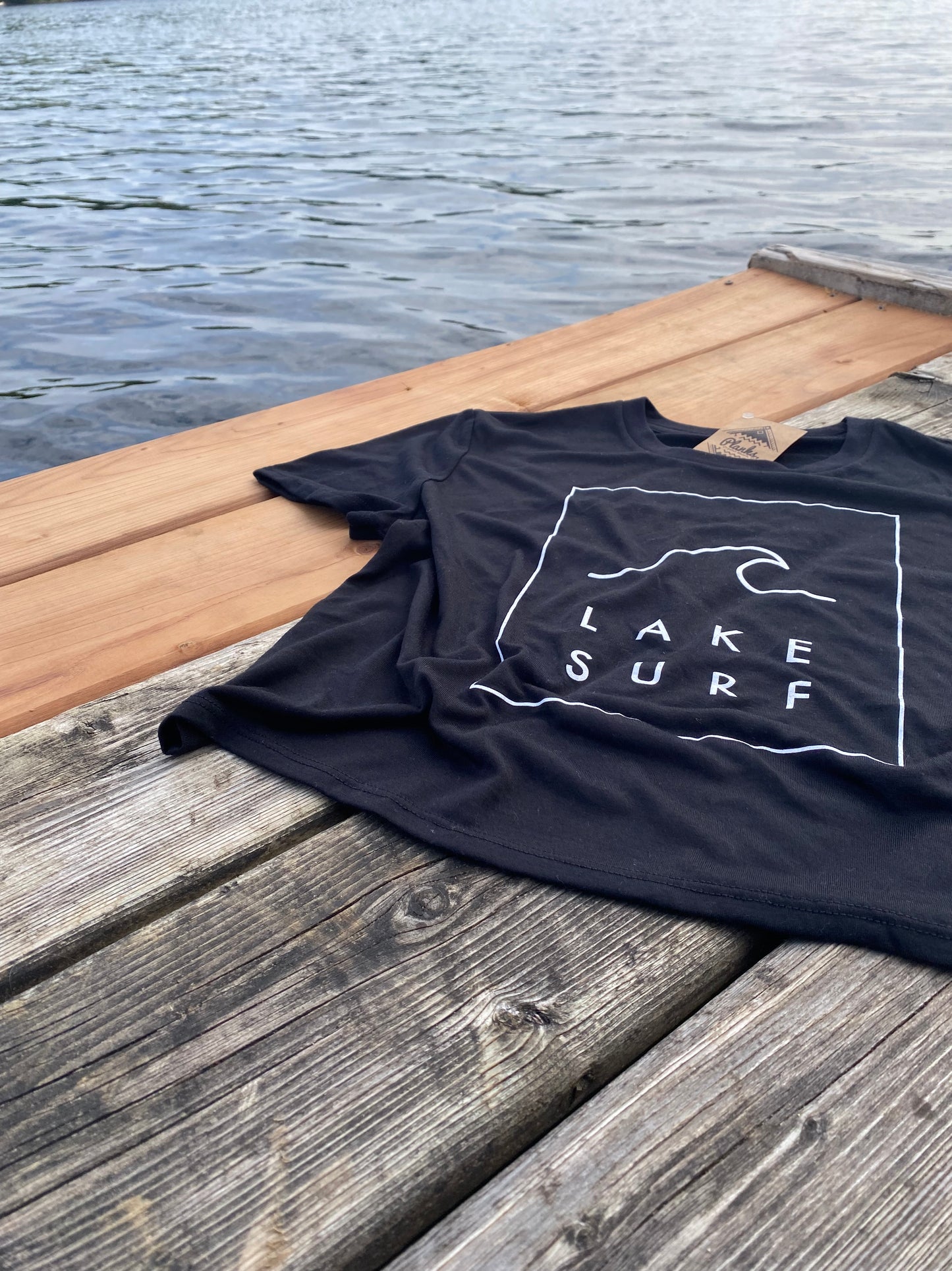Lake Surf Crop Tee - Black