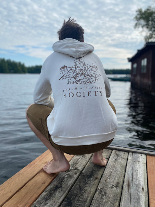 Beach Bonfire Society Bamboo Fleece Hoodie - Cream