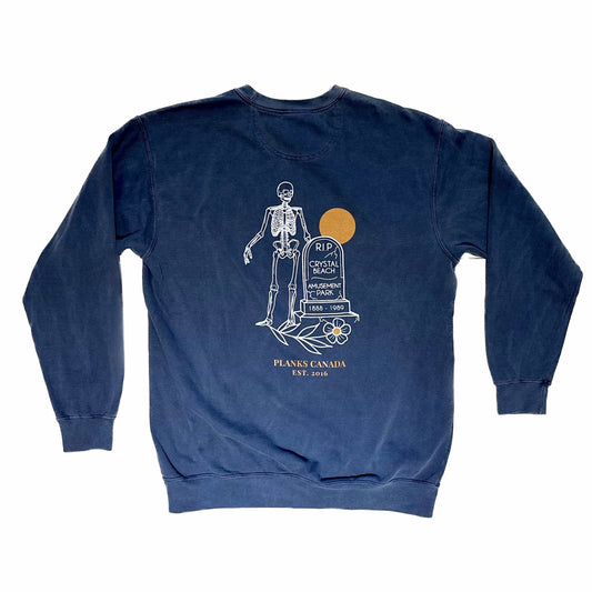 John E. RIP Crystal Beach Amusement Park Crewneck - Slate