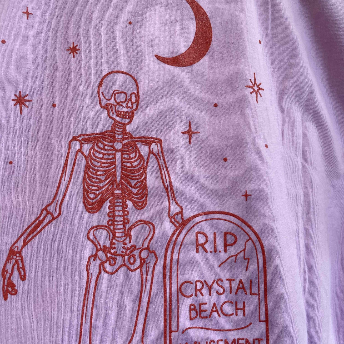 John E. RIP Crystal Beach Amusement Park Tee - Pink