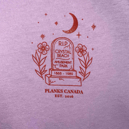 John E. RIP Crystal Beach Amusement Park Tee - Pink