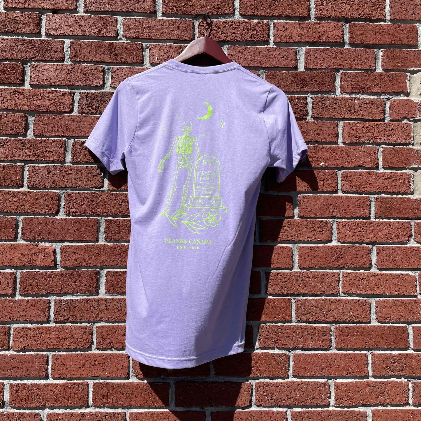 John E. RIP Crystal Beach Amusement Park Tee - Purple