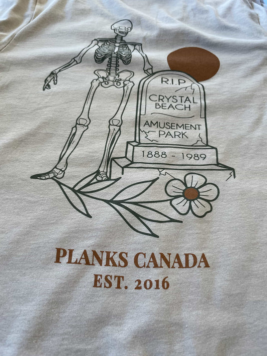 John E. RIP Crystal Beach Amusement Park Tee - Tan