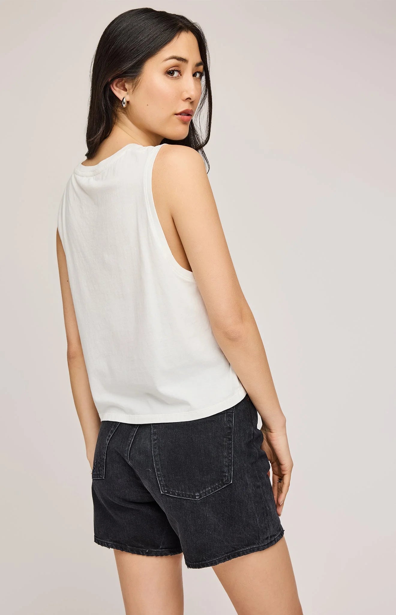 Kate Cotton Tank - White