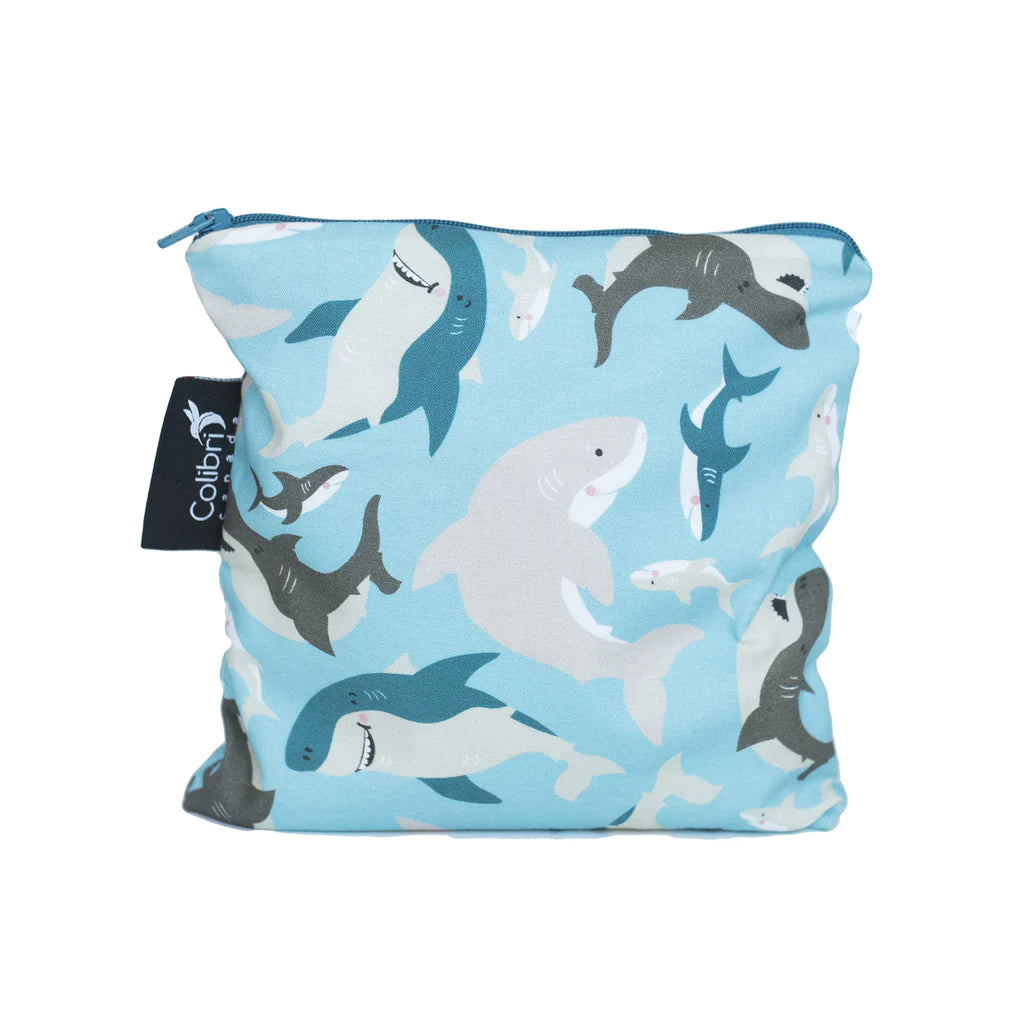Large Reusable Snack Bag - Sharks