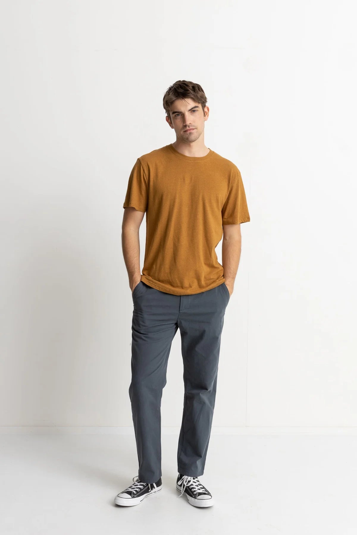 Linen Ss Tee - Tobacco
