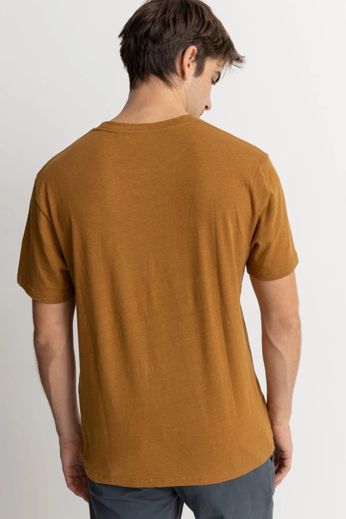 Linen Ss Tee - Tobacco