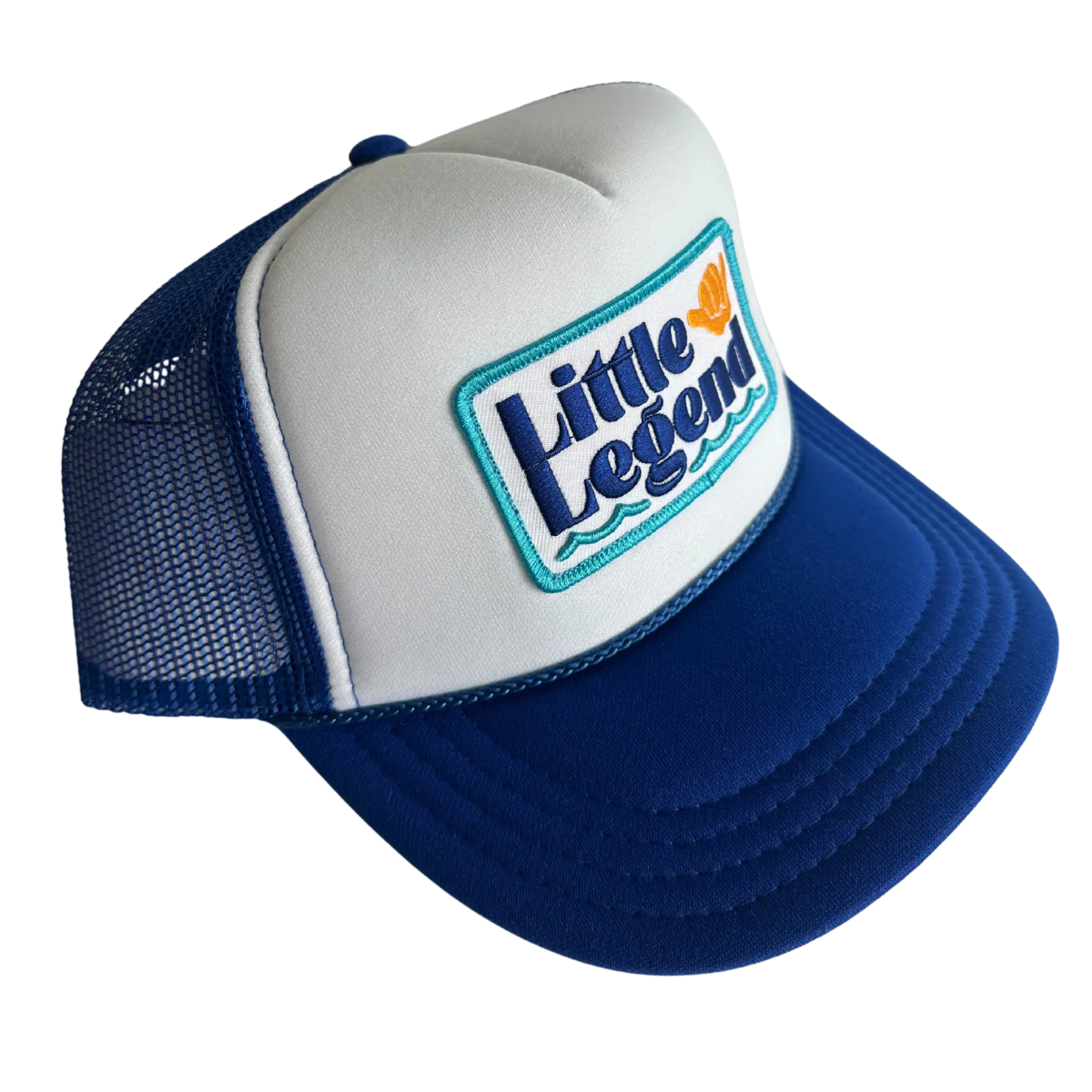 Little Legend Kids Trucker Hat - Royal + White