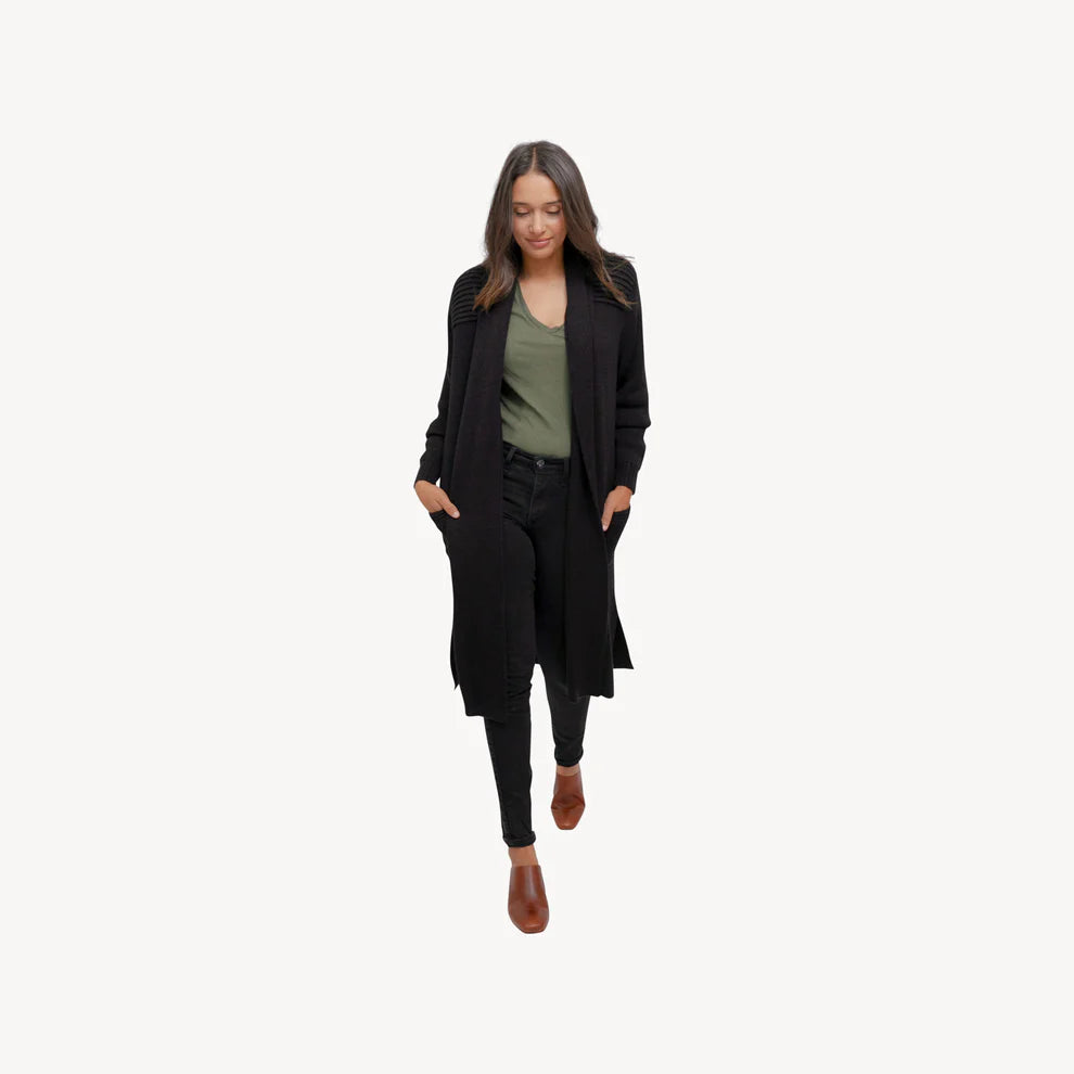 Long Cartier Alpaca Sweater - Black