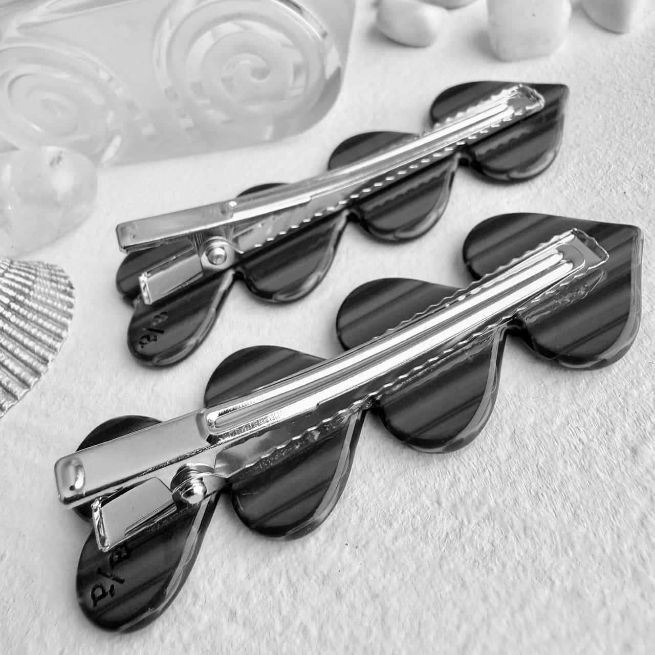 Love is a Battlefield Quadruple Heart Duckbill Hair Clip in Burano