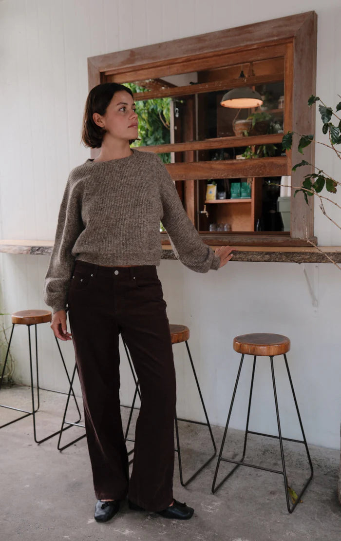 Lula Low Rise Pant - Chocolate