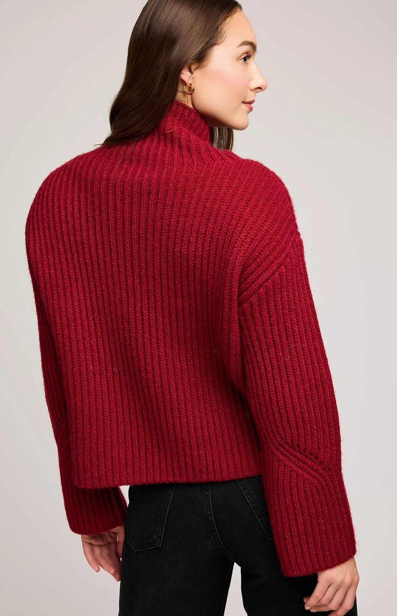 Marlow Turtleneck Sweater - Crimson