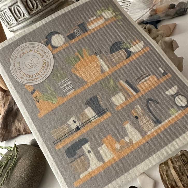Martha - Kitchen Shelves Design Swedish Dishcloth