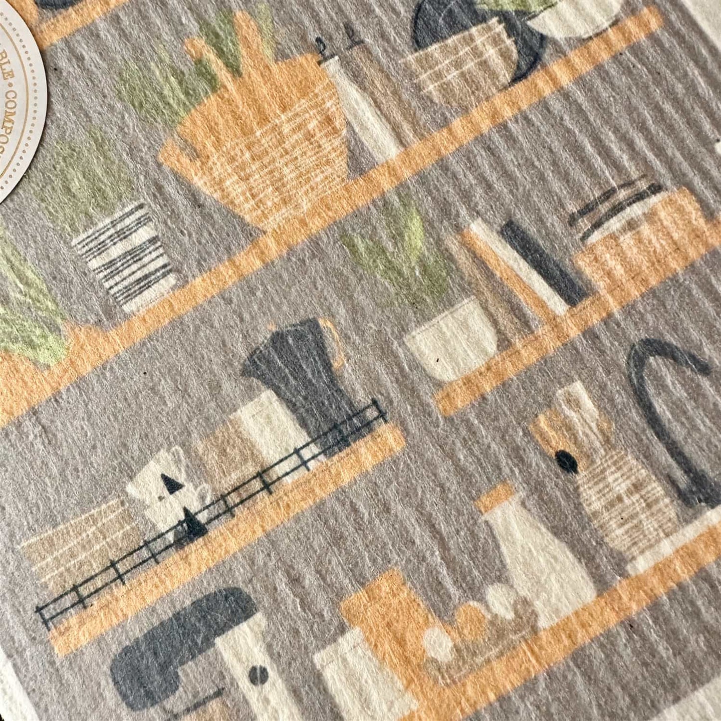 Martha - Kitchen Shelves Design Swedish Dishcloth