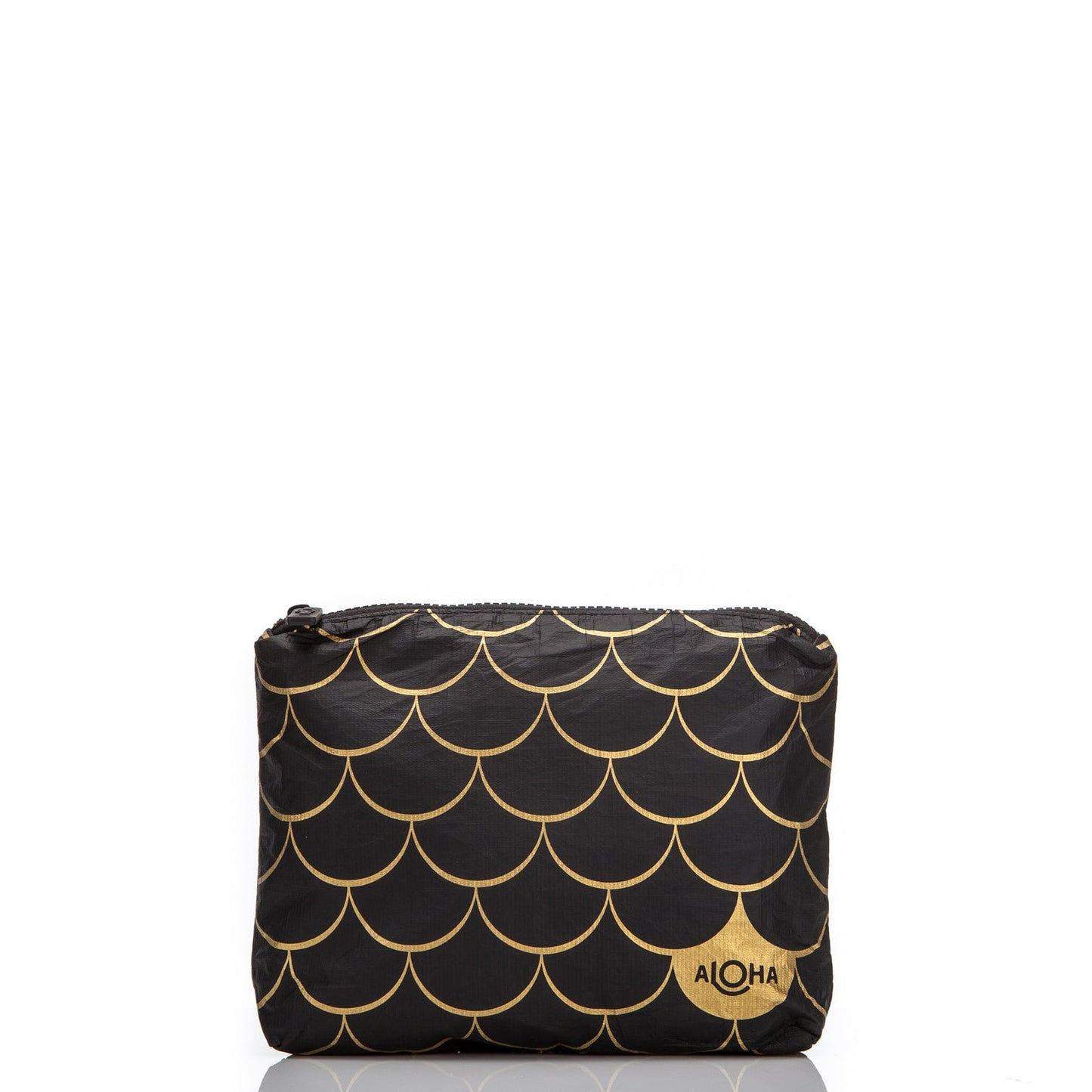 Mermaid Small Pouch - Gold on Black