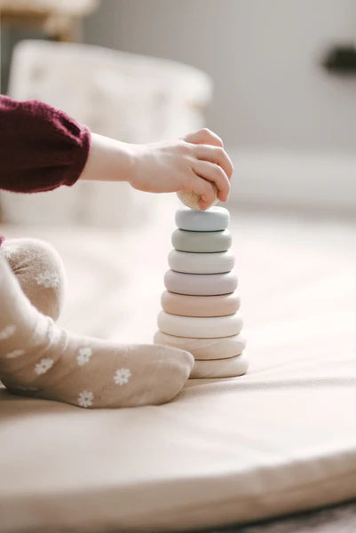 Wood and Silicone Stacker - Sand Tower
