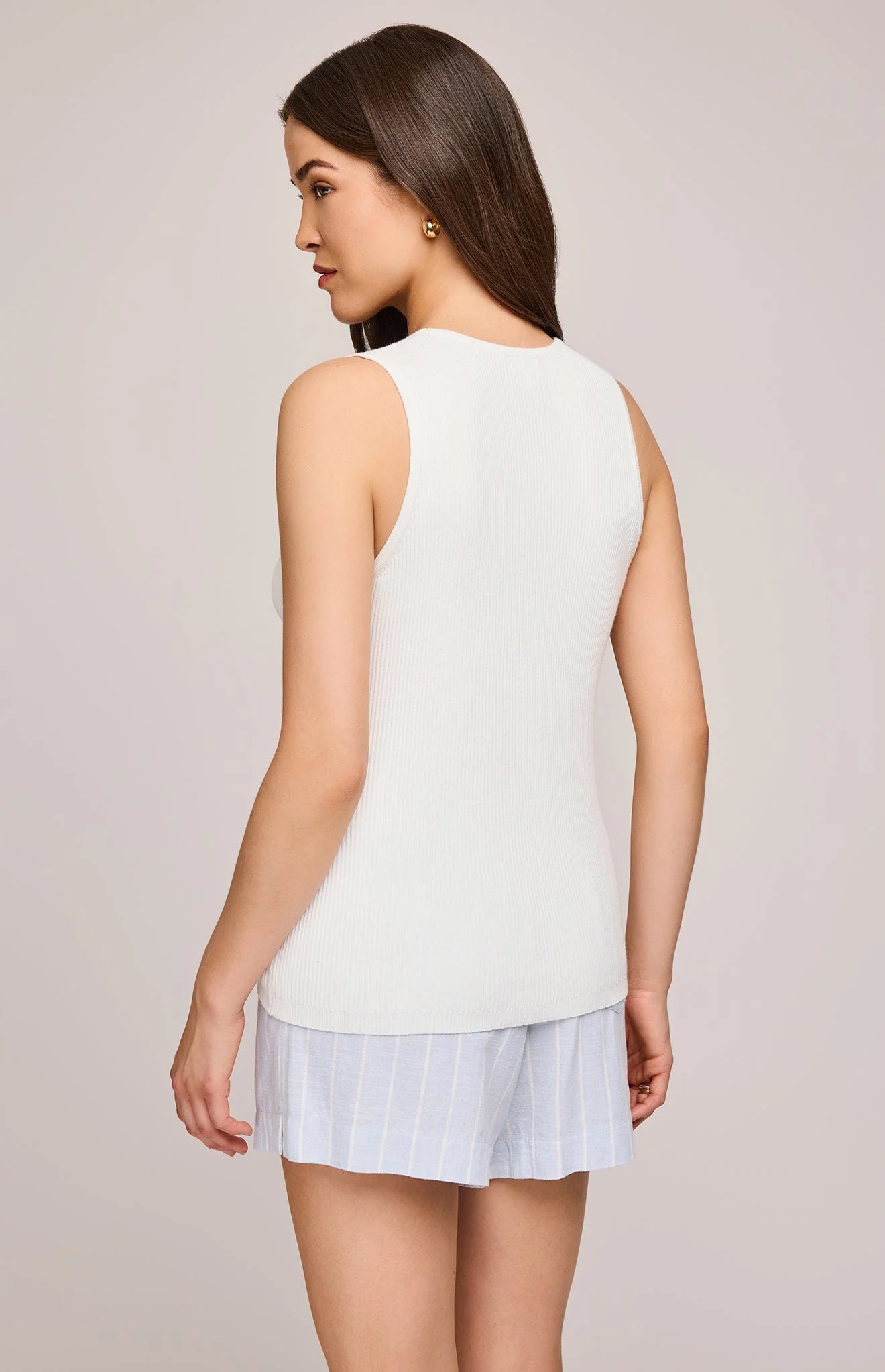 Miles Knit Tank - White