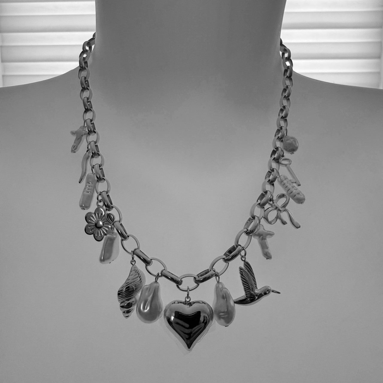 Calliope Charm Necklace in Gold