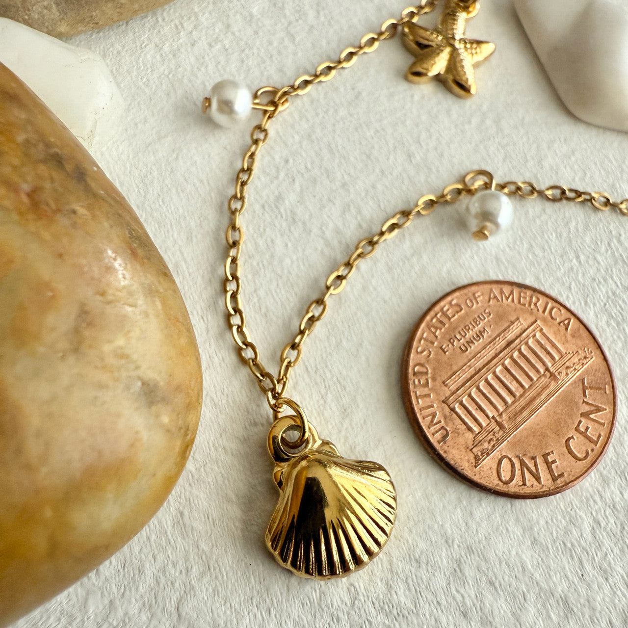 Sechelt Sea Charm Necklace in Gold
