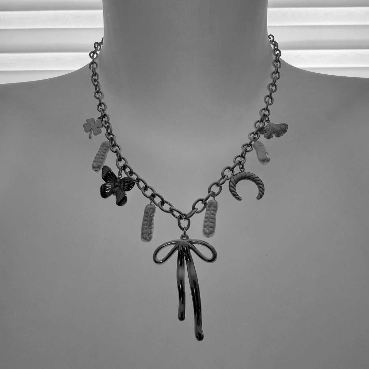 Zooey Charm Necklace in Gold