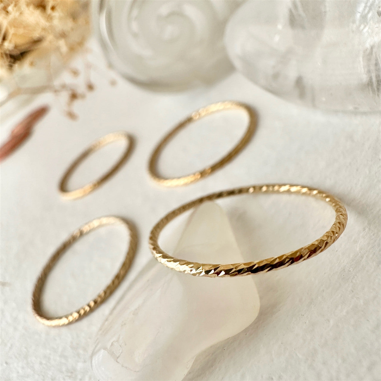Nicks Tiny Textured Ring in 14K Gold Fill